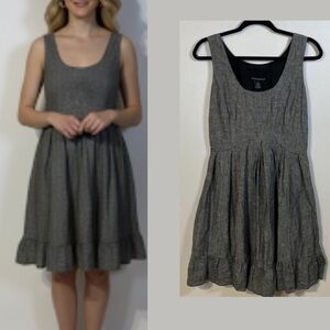 Cynthia Rowley Gray Linen Dress Women’s Size 6 Sleeveless Knee Length Side Zip